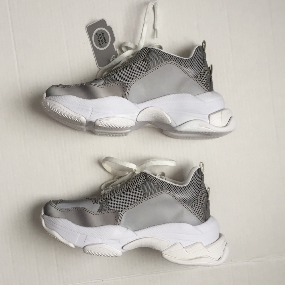 Jeffrey Campbell Sneakers Flash Silver Gray Sz. 9M